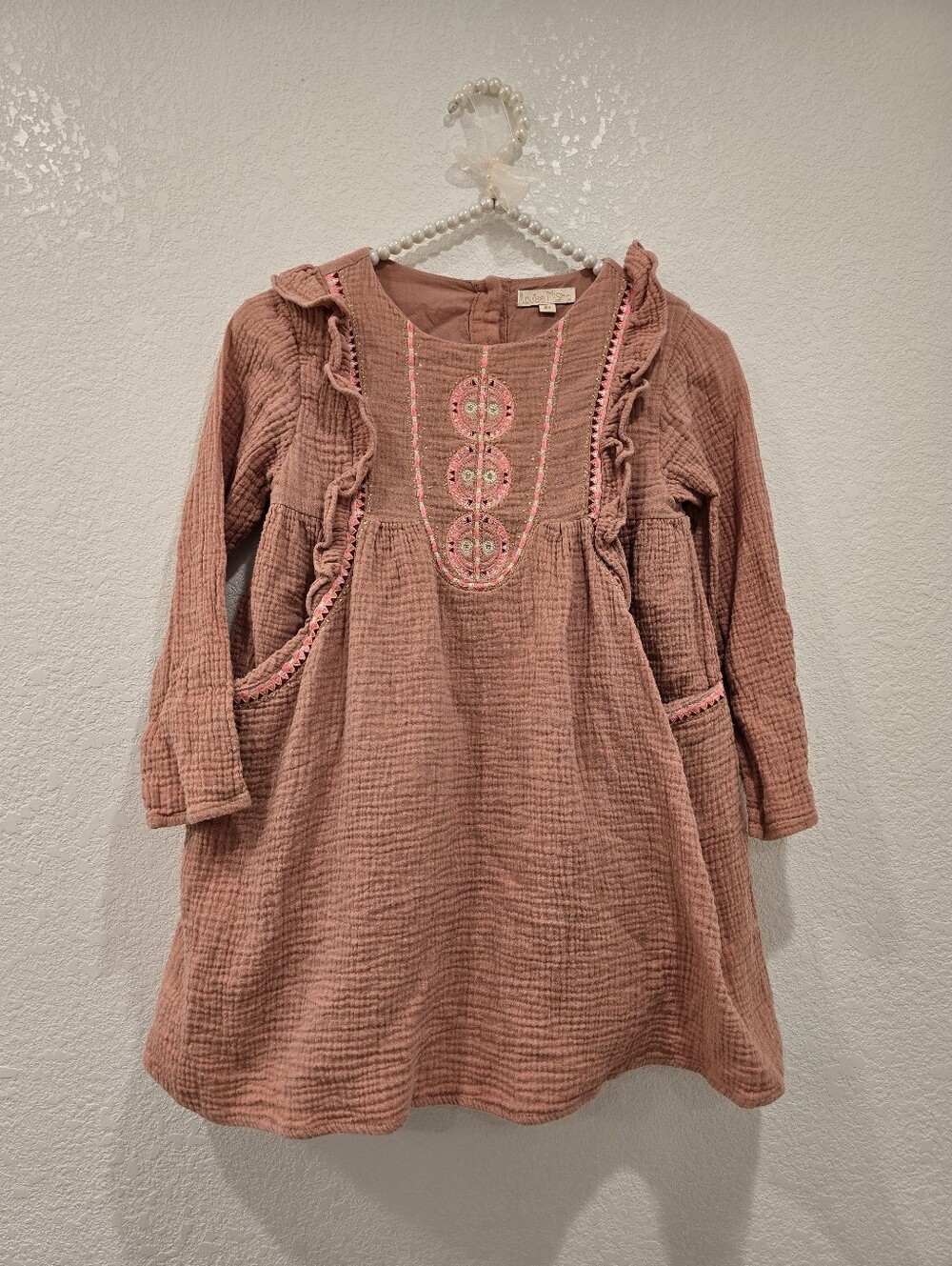 Louse Misha Paris Embridered Dress Paracas Sienna 8 - Picture 2 of 8